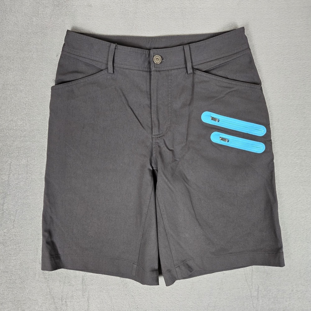 lululemon athletica Gray Shorts with Bright Blue Zipper Accents